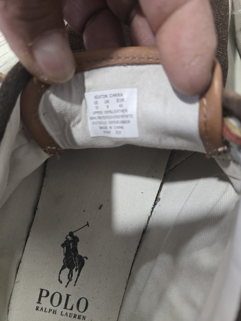 Mens Polo Ralph Lauren shoe - likely Sneakers